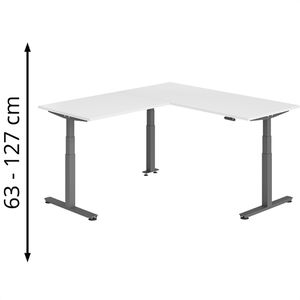 Schreibtisch Hammerbacher XDSMW, weiß / graphit