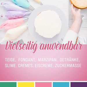 Produktbild für Lebensmittelfarbe Belissia Set Einhorn, wasserlöslich