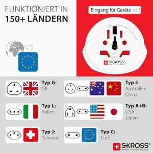 Produktbild für Reiseadapter SKROSS 1.500211 World to Europe