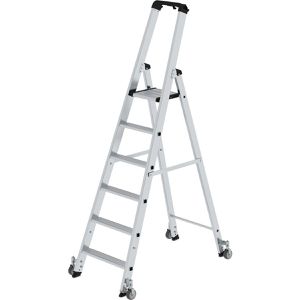 Stehleiter MUNK 41106, nivello-Leiterfüße, mit Plattform