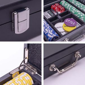 Produktbild für Pokerkoffer Nexos Wooden Black Edition, 500 Chips