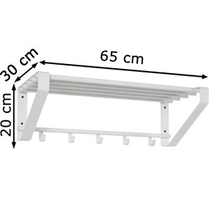 Haku-Möbel Wandgarderobe Mikado, 42862, Metall, 100 x 40cm, mit 6 Haken,  schwarz – Böttcher AG