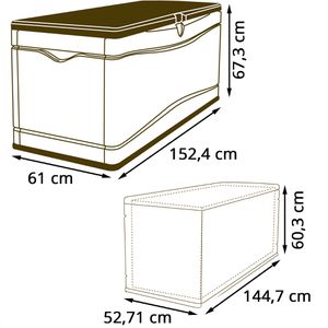Produktbild für Gartenbox Lifetime XXL, aus Kunststoff