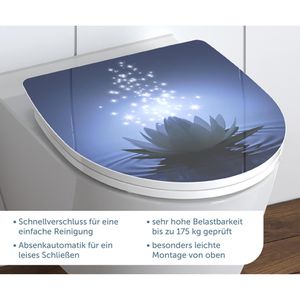 Produktbild für WC-Sitz Schütte Water Lily 82582, oval, aus Duroplast
