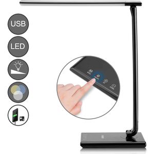 Produktbild für Schreibtischlampe Monzana Cataleya, schwarz, LED, dimmbar