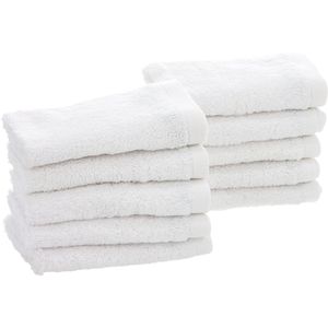 Waschlappen Zollner Riva Set, weiß, 30 x 30 cm