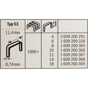 Produktbild für Tackerklammern Bosch Professional 53/12 1609200367