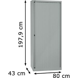 Produktbild für Rollladenschrank Bisley ET408194S, aus Metall
