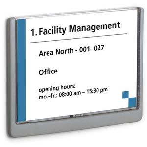 Produktbild für Türschild Durable 4866-37, Click Sign A5, graphit