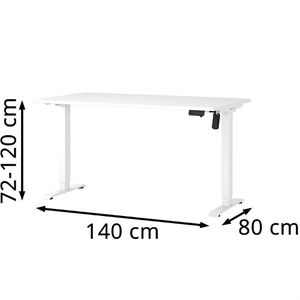 Produktbild für Schreibtisch Germania Profi 3.0, 8023-84, weiß / weiß