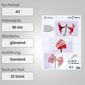 Produktbild für Laminierfolien Olympia 9180, DIN A3