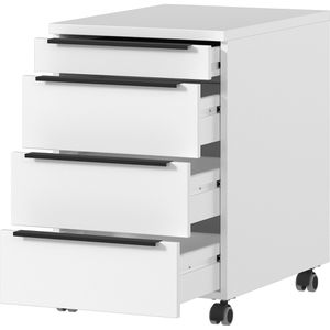 Produktbild für Rollcontainer Germania Mailand 4377-84, aus Holz, weiß