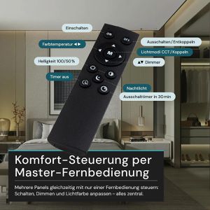 Produktbild für LED-Panel Luxula LX-5820-CCT, IP44 wasserfest weiß, 58 x 20 cm