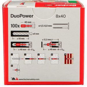 Produktbild für Dübel Fischer 535455, DuoPower 2 Komponenten-Dübel
