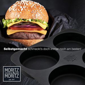 Produktbild für Backform Moritz&amp;Moritz Burger Buns, für 4 Brötchen, Silikon