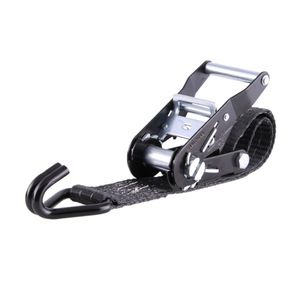 Produktbild für Spanngurt Sandax 295, schwarz, mit Haken &amp; Ratsche