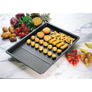 Produktbild für Backblech Zenker Black Metallic, schwarz, gelochtes Stahlblech