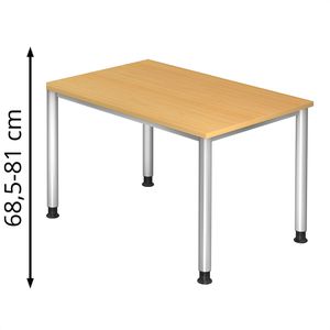 Schreibtisch Hammerbacher H-Serie, buche / silber