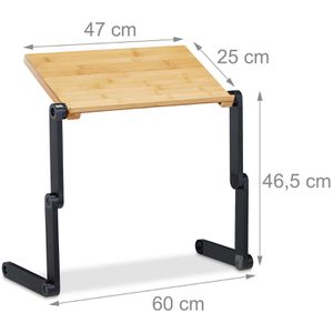 Produktbild für Laptop-Ständer Relaxdays 10028843, Bambus/Metall