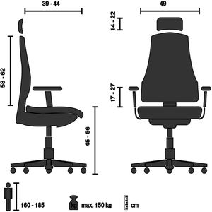 Produktbild für Bürostuhl hJh-OFFICE ERGOHUMAN GEN2, 652306