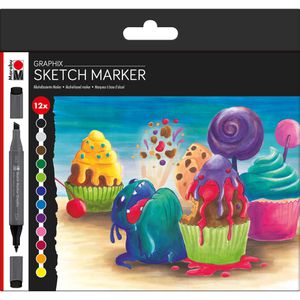 Layoutmarker Marabu Graphix Sketch Marker, Sugar