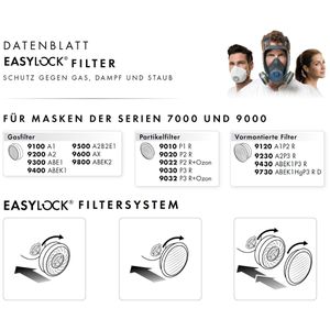 Produktbild für Atemschutzfilter Moldex EasyLock Kombifilter, 923012