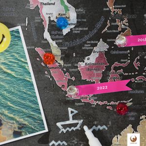 Produktbild für Weltkarte Lana-KK Graphit, Deutsch, rahmenlos