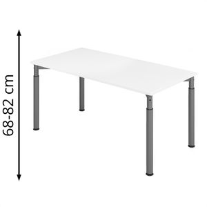 Produktbild für Schreibtisch Hammerbacher Y-Serie, weiß / graphit