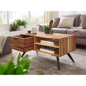 Produktbild für Couchtisch Wohnling WL6.154, aus Massivholz, akazie