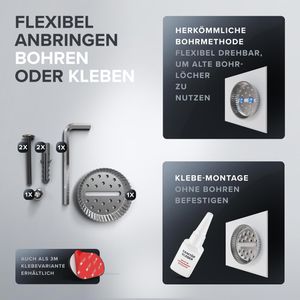 Produktbild für Kosmetikspiegel ovimar Leinoya, Ø 17,9 cm, beleuchtet