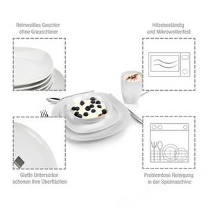 Produktbild für Tafelservice Sänger Bilgola 213010, Porzellan weiß