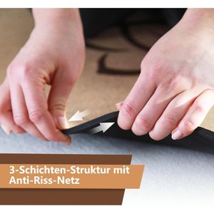 Produktbild für Yogamatte DH-FitLife Lotus, mit Tragegurt, braun, 0,6 cm stark