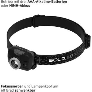 Produktbild für Stirnlampe Ledlenser Solidline SH3, mit Batterie