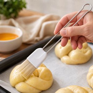 Produktbild für Backpinsel Rösle Pro 951050 weiß / silber, hitzebeständig