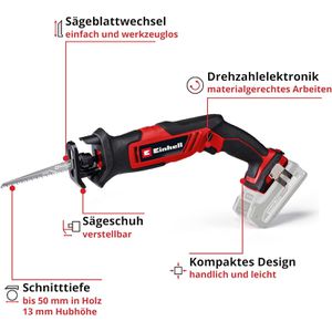 Produktbild für Säbelsäge Einhell TE-AP 18/13 Li - Solo, Akku
