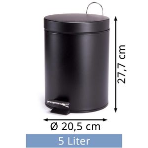 Produktbild für Mülleimer MSV 100266, schwarz