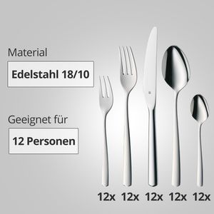Produktbild für Besteck-Set WMF Boston, mit Besteckkasten, Edelstahl 18/10