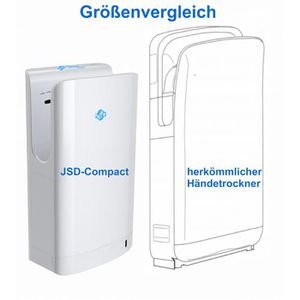Produktbild für Händetrockner JSD JSD-Compact, 60145, Jet-Luftstrom, weiß