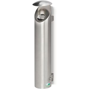 Aschenbecher VAR H53, 40403, silber matt, Outdoor, mit Dach