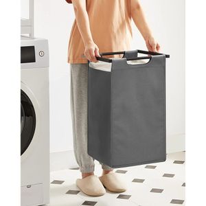 Produktbild für Wäschekorb Vasagle BLH201G01, grau, 2 Fächer