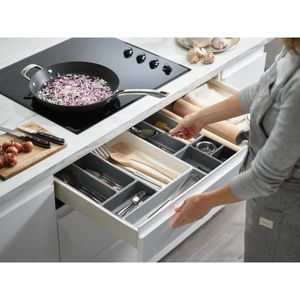 Produktbild für Besteckkasten JosephJoseph Blox, grau / weiß, Kunststoff