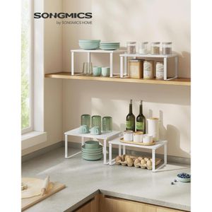 Produktbild für Küchenregal Songmics KCS02W01, weiß, 2er Set