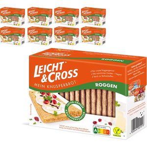 LeichtundCross Knusperbrot Roggen, je 125g, 8 Pack