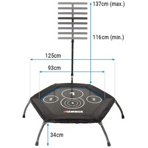 Produktbild für Fitness-Trampolin Hammer-Sport Cross Jump, 120kg