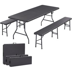 Produktbild für Bierzeltgarnitur Arebos anthrazit