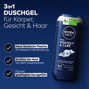 Produktbild für Duschgel Nivea Men Protect &amp; Care 3in1