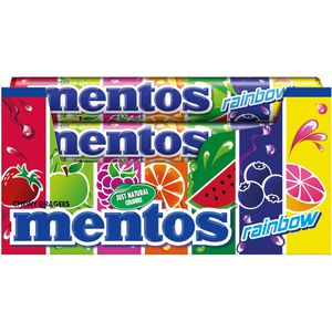 Produktbild für Kaubonbons Mentos Fresh Rainbow Dragees, 40 Rollen