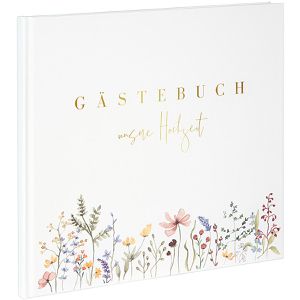 Produktbild für Gästebuch Goldbuch 50044 Blütenliebe, weiß