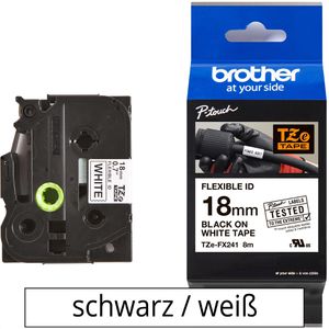 Schriftband Brother TZe-FX241, 18mm