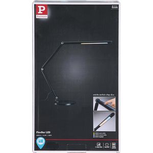 Produktbild für Schreibtischlampe Paulmann FlexBar, schwarz, LED, dimmbar